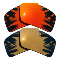 orange red mirroredbronze gold mirrored coating 2 pairs polarized replacement lenses for eyepatch 2 100 uva uvb protection