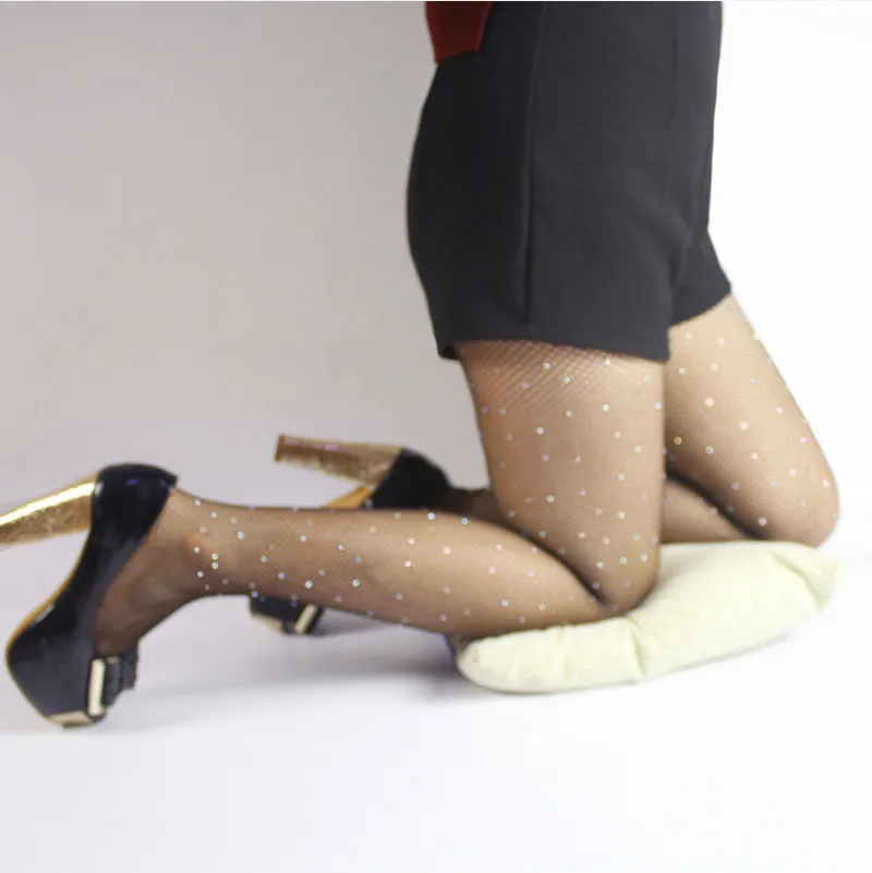 

2018 Sexy Diamond Womens Fishnet Mesh Pantyhose Rhinestone Nylons Lady Stockings Shiny pantyhose Collant Hosiery Fish Net S21