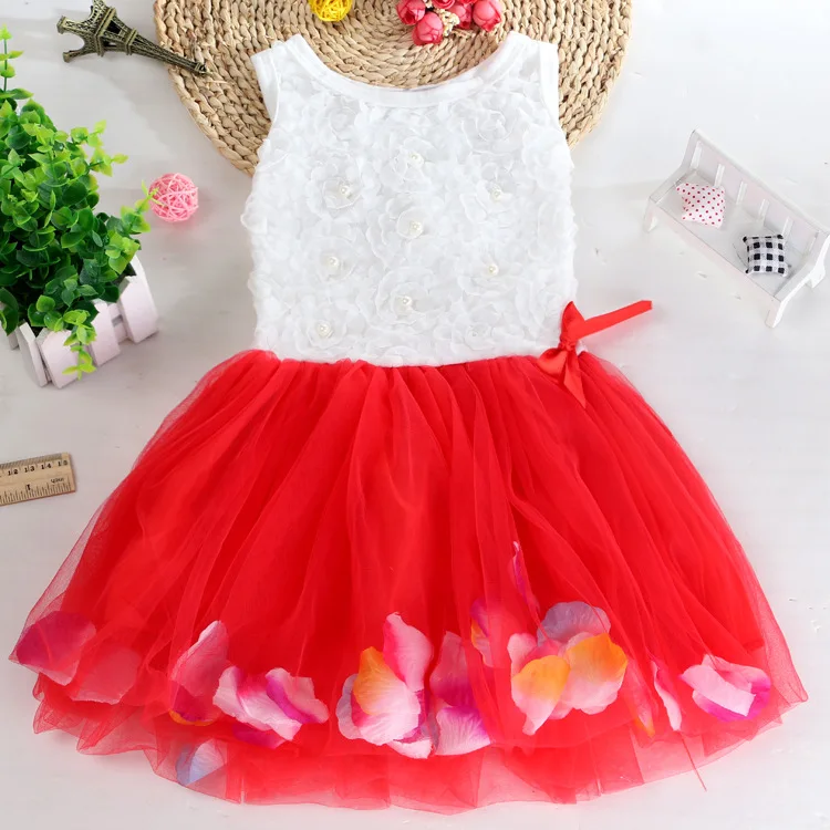 Новинка Vestido Infantil милые кружевные платья с цветочным рисунком для девочек летнее
