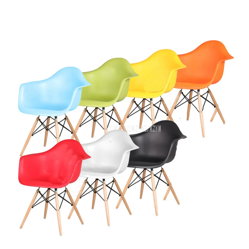 Стул обеденный пластиковый из полипропилена и дерева 4 шт. | Мебель