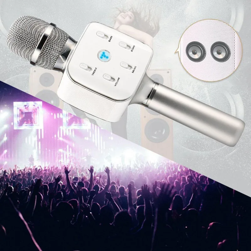 Tosing 02 Беспроводной караоке микрофон Bluetooth Динамик 2-в-1 ручной петь и Запись