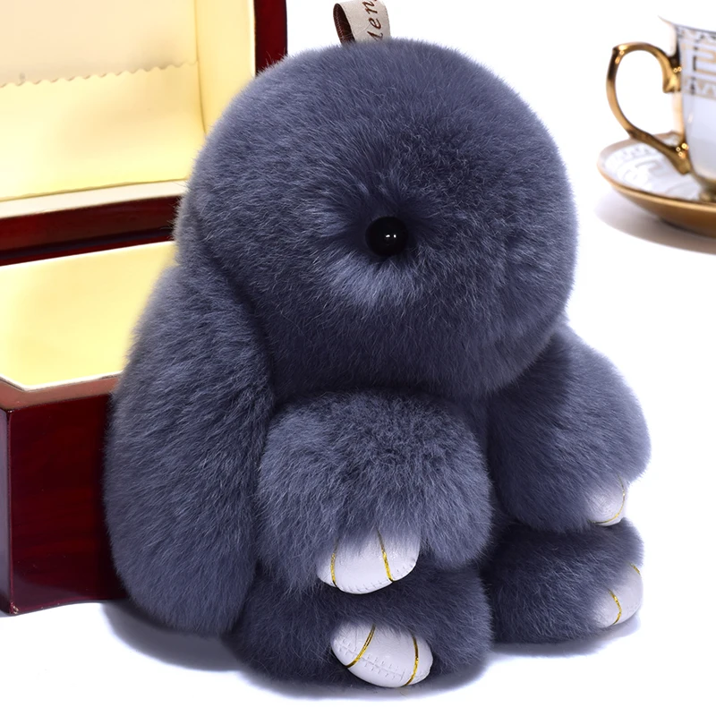 18 см Play Dead Rabbit мех кролика помпон брелок кролик игрушка кукла подвеска Кролик