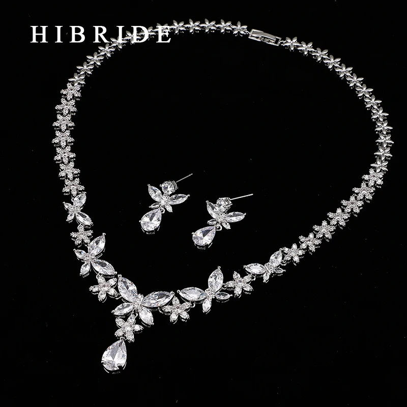 Классические Подвески HIBRIDE в форме капли воды с фианитами класса ААА свадебные