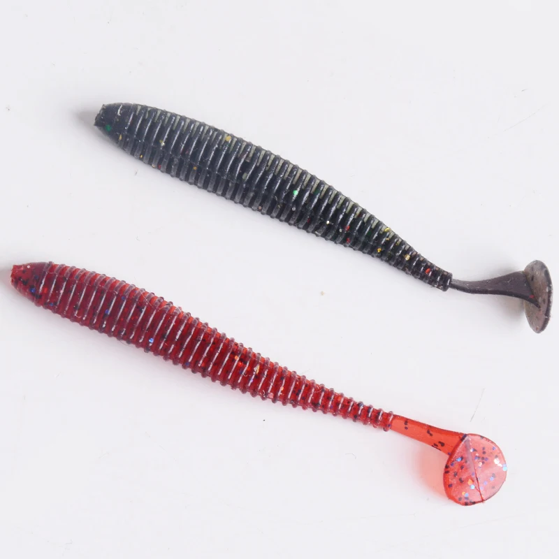 

Fishing Lure 10pcs/lot 50mm 0.62g soft lure worm Pesca Artificial Fake Bait Jig Head Fly Fishing silicone Fishing wobblers