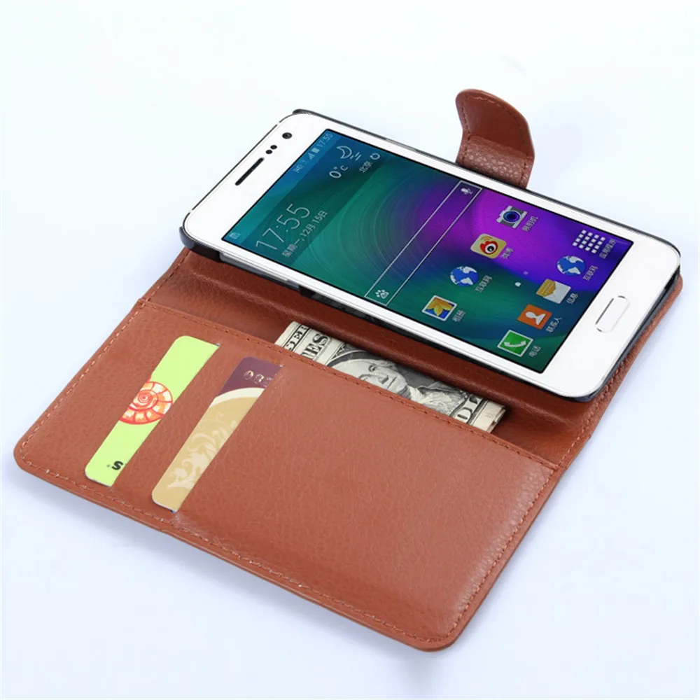 Чехлы для смартфонов Samsung A 3 кожаный чехол кошелек с подставкой Galaxy A3 SM A300F A300