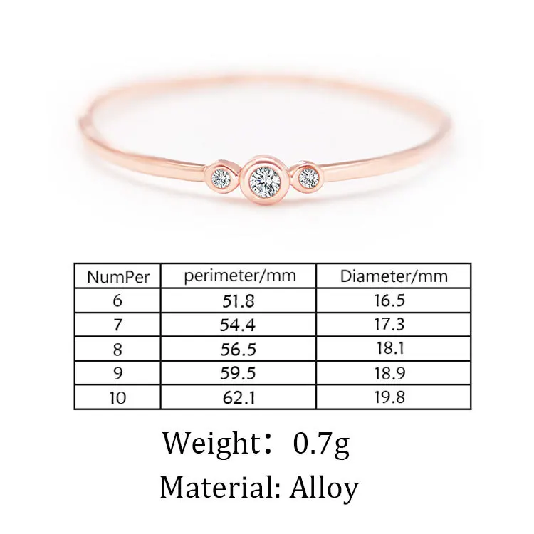Triple Little Bling Zirconia Thin Band Simple Style Women Rose Golden Silver Plated Rings 5 Sizes | Украшения и аксессуары