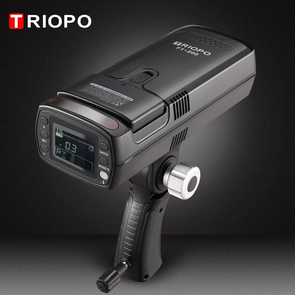 TRIOPO F1 200 ttl 2 4G HSS 1/8000 s Карманный открытый свет вспышки 200Ws с G1 триггером 2900 mAh