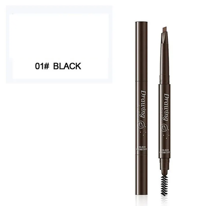 Eyebrow pencil brush Новинка, набор для макияжа с двойной головкой, черная жидкая подводка для бровей, карандаш, микроблейдинг, кисти для бровей, водостойкие подводки для глаз, косметика - Цвет: Eyebrow pencil brush