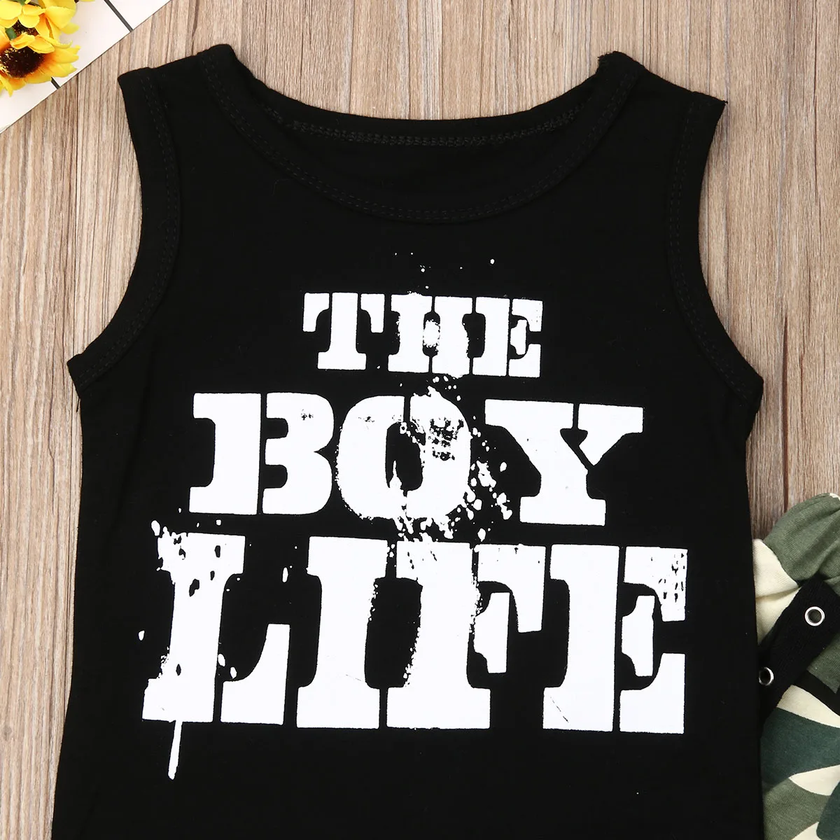 0-3Y Fashion Baby Boy Clothes Sets Tops Vest Camo Pant Trouser Toddler Casual Outfit Set |