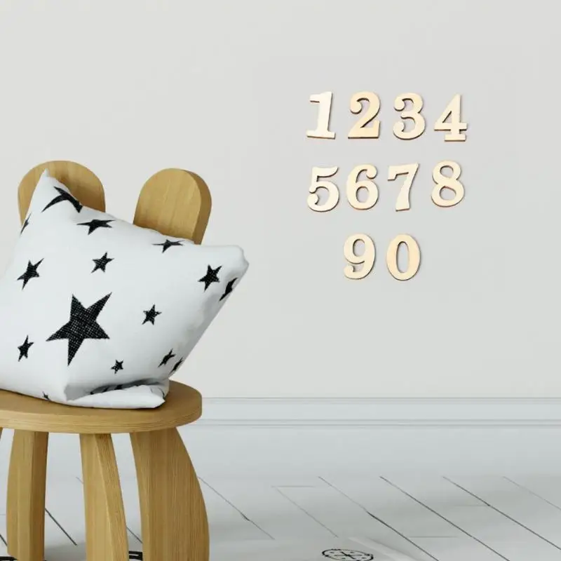 10 штук упак. Деревянный цифровой номер художественное ремесло DIY украшение для