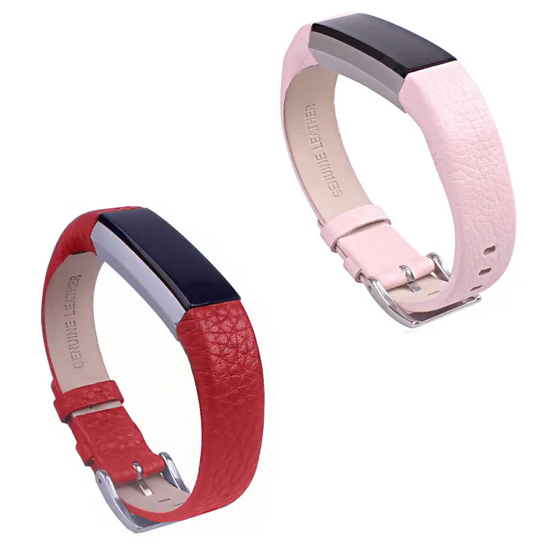 Кожаные ремешки для Fitbit Alta Ace Band с металлической пряжкой 2 шт./лот красные и