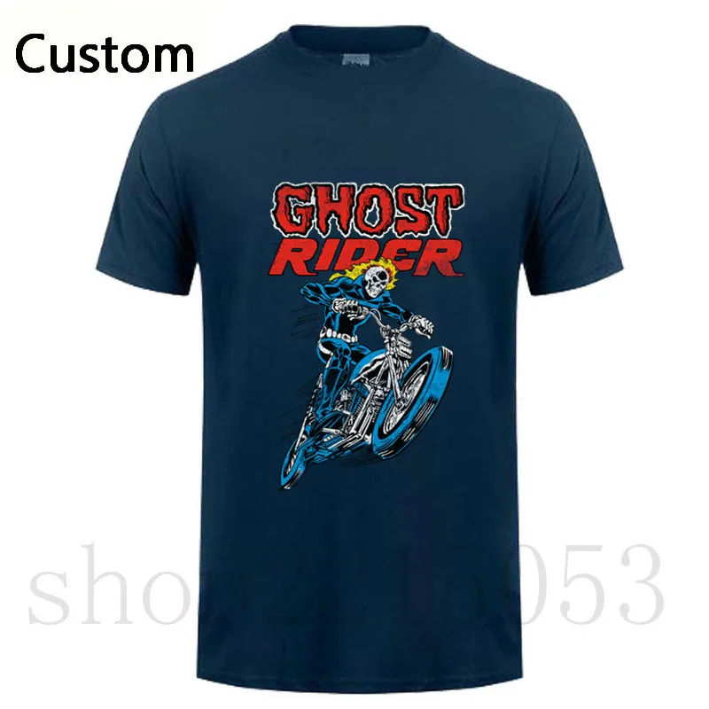 2018 Мужская органический хлопок Ghost Rider Футболка Camiseta модная футболка с коротким