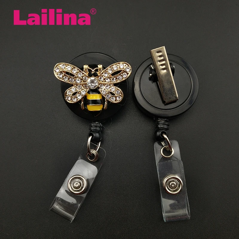 Rhinestone Bumble Bee Retractable Badge Reel/ ID Holder | Украшения и аксессуары