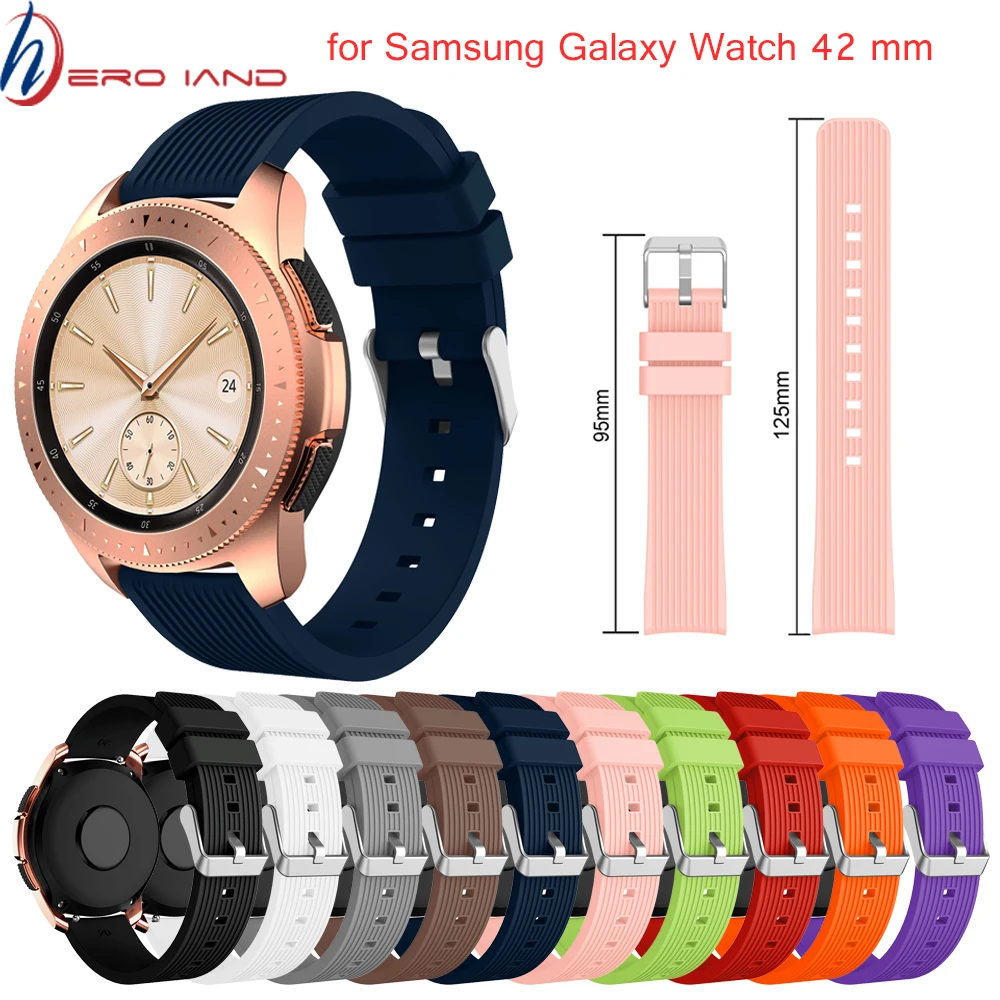 20 мм силиконовый ремешок для наручных часов samsung Galaxy Watch 42 на запястье Шестерни S2