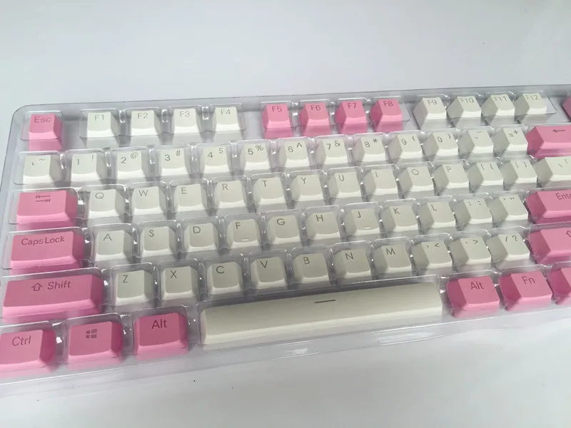 Брелок для ключей transmicidus белый розовый 108 PBT с подсветкой OEM профиль MX механическая клавиатура игровая