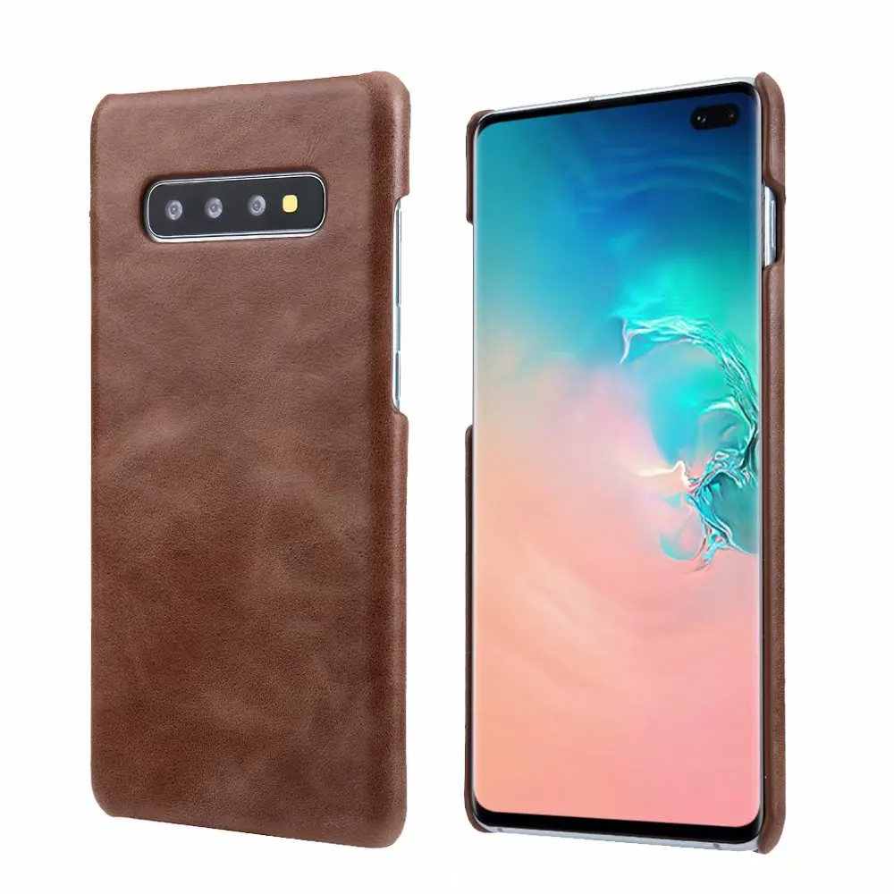 Чехлы для телефонов из натуральной кожи sumsung galaxy S10 S9 S8 Plus Note 8 9 защитная задняя