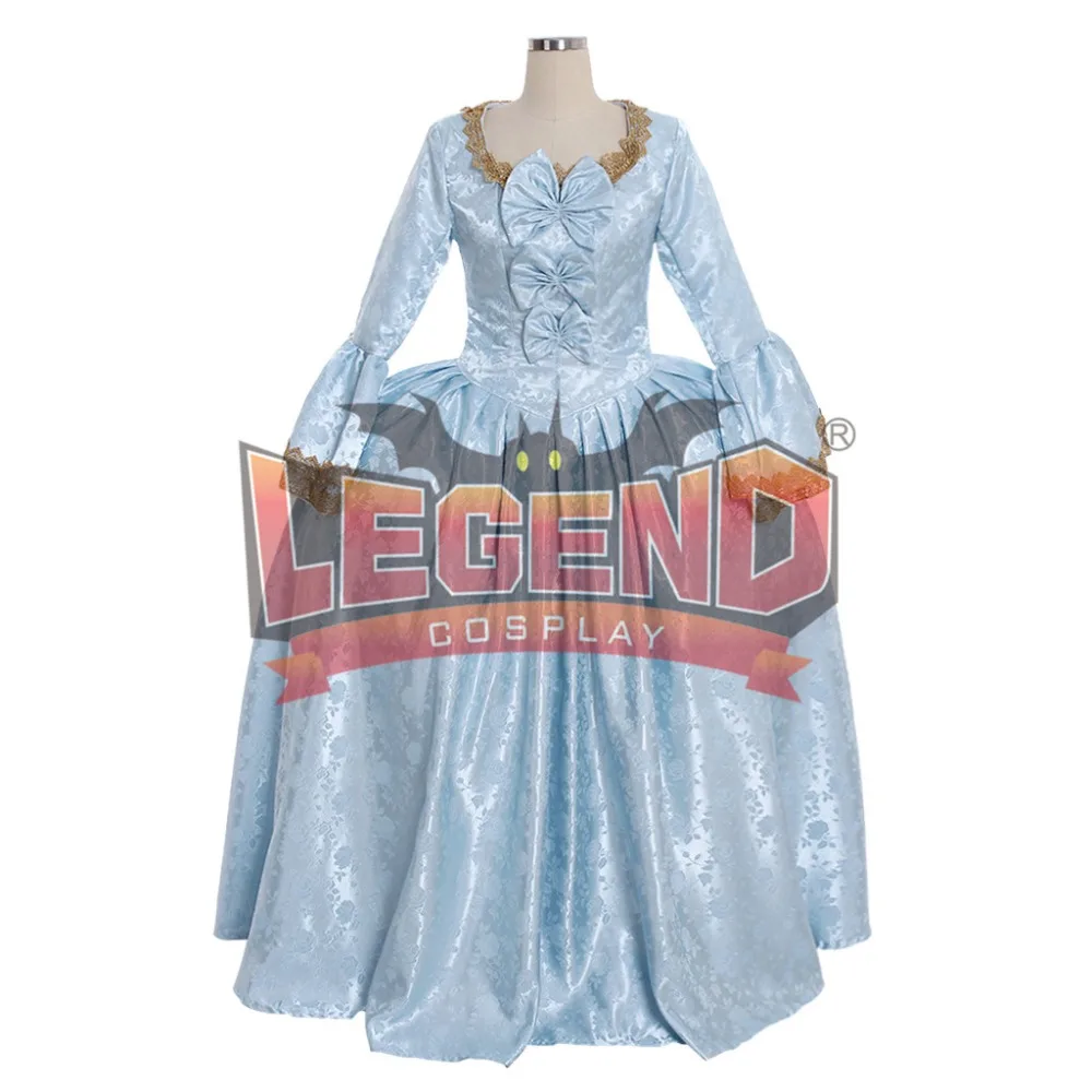 Платье Marie Antoinette Rococo голубое платье с рюшами на спине 18 го века robe a la francaise|Костюмы