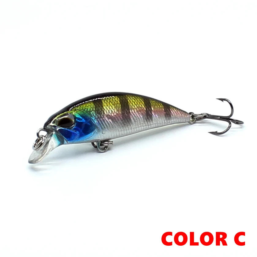 color C ch045 AOCLU воблеры Джеркбейт, 6 цветов, 4,5 см, 4,0 г, жесткая приманка, маленькие приманки для рыбалки, приманки для рыбалки, приманки для пресной соли, оседающая на дно приманка - Цвет: color C ch045