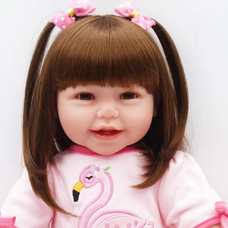 24Inch 64cm Simulation Newborn Baby Girl Bonecas Charm With Cute Suit And Small White Shoes Silicone Reborn Doll | Игрушки и хобби
