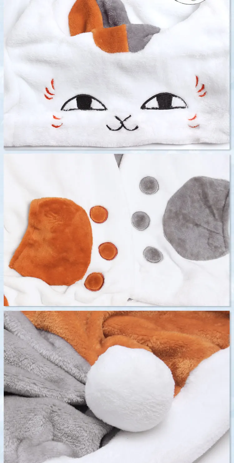 Свитер Natsume Yuujinchou Nyanko Sensei штаны с капюшоном фланелевый костюм для косплея|costume