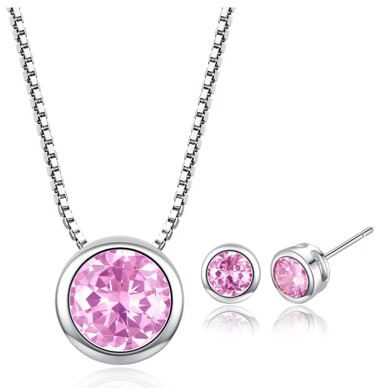 Комплект из колье и серёг с австрийским кристаллом 8 мм/6 мм|bridal wedding jewelry sets|jewelry sets