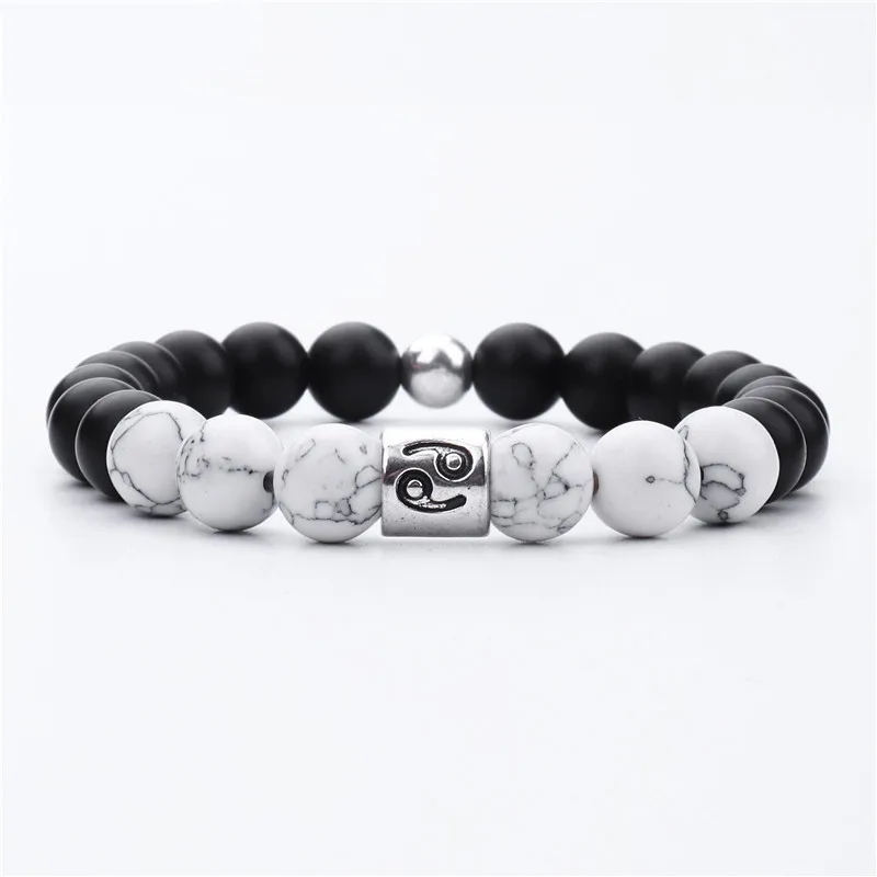 DIEZI Винтаж для мужчин черный белый цвет ручной работы Strand браслет женщин Jewelry 12