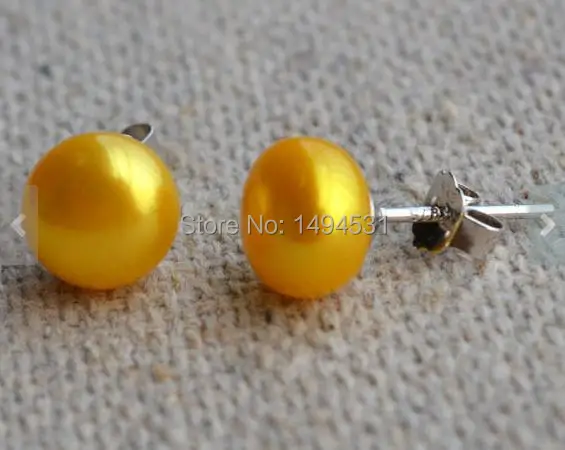 Рождественский подарок ювелирные изделия Ювелирные из жемчуга AAA 8 5 мм золотисто