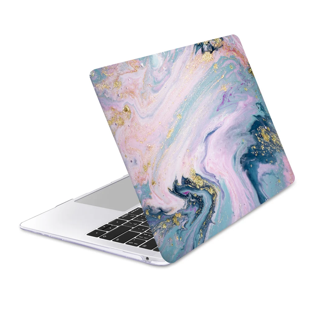 Чехол для ноутбука Apple MacBook Air 11 13 Pro retina 12 13 15 для Mac book Pro 13,3 15,4 Touch bar мраморный пластиковый жесткий чехол