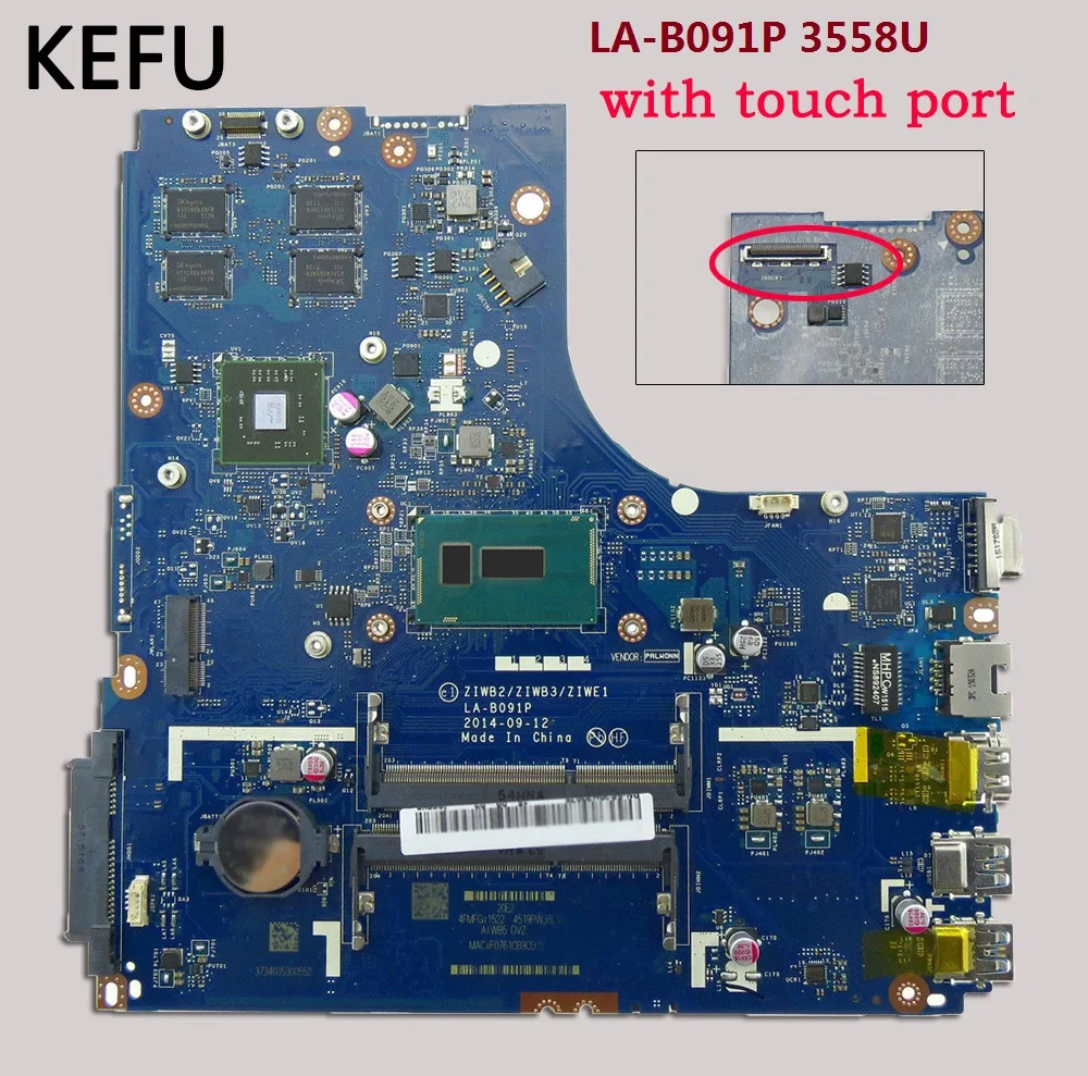 Материнская плата KEFU для ноутбука Lenovo B50 70 с процессором 3558U DDR3L 100%