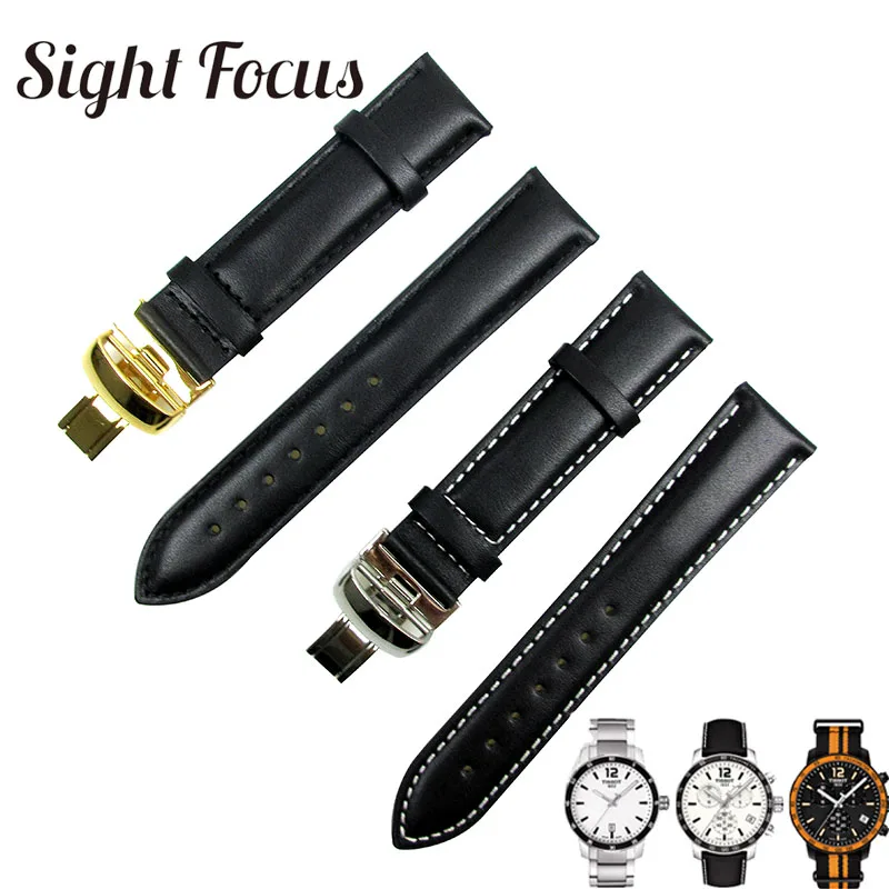 

Watch Bands for Tissot Watch Calfskin Leather Men and Women Watch Straps 19 20mm Belts Masculino Bracelet with Silver Gold Clasp