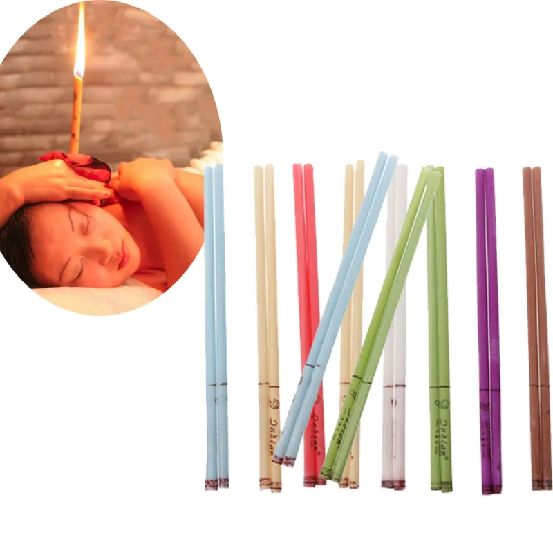 Mixed color 10 шт., Hopi Velas Para Los Oidos Hopi, инструмент для чистки ушей, инструмент для удаления воска, ушные свечи, лечение, полый конус, индийский уход - Цвет: Mixed color