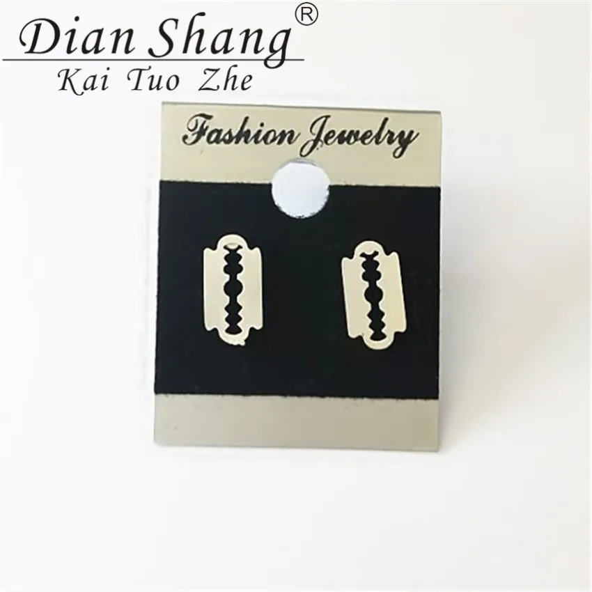 Серьги 2017 г. гвоздики в стиле панк бритва из нержавеющей стали серьги лезвия