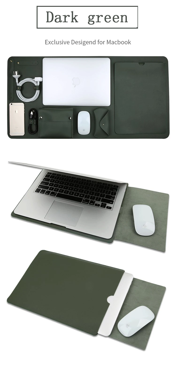 5 в 1, роскошная сумка из искусственной кожи для Macbook Pro retina 11, 12, новинка 13, 15,,, чехол для ноутбука Xiaomi Air 13,3 15,6, чехол