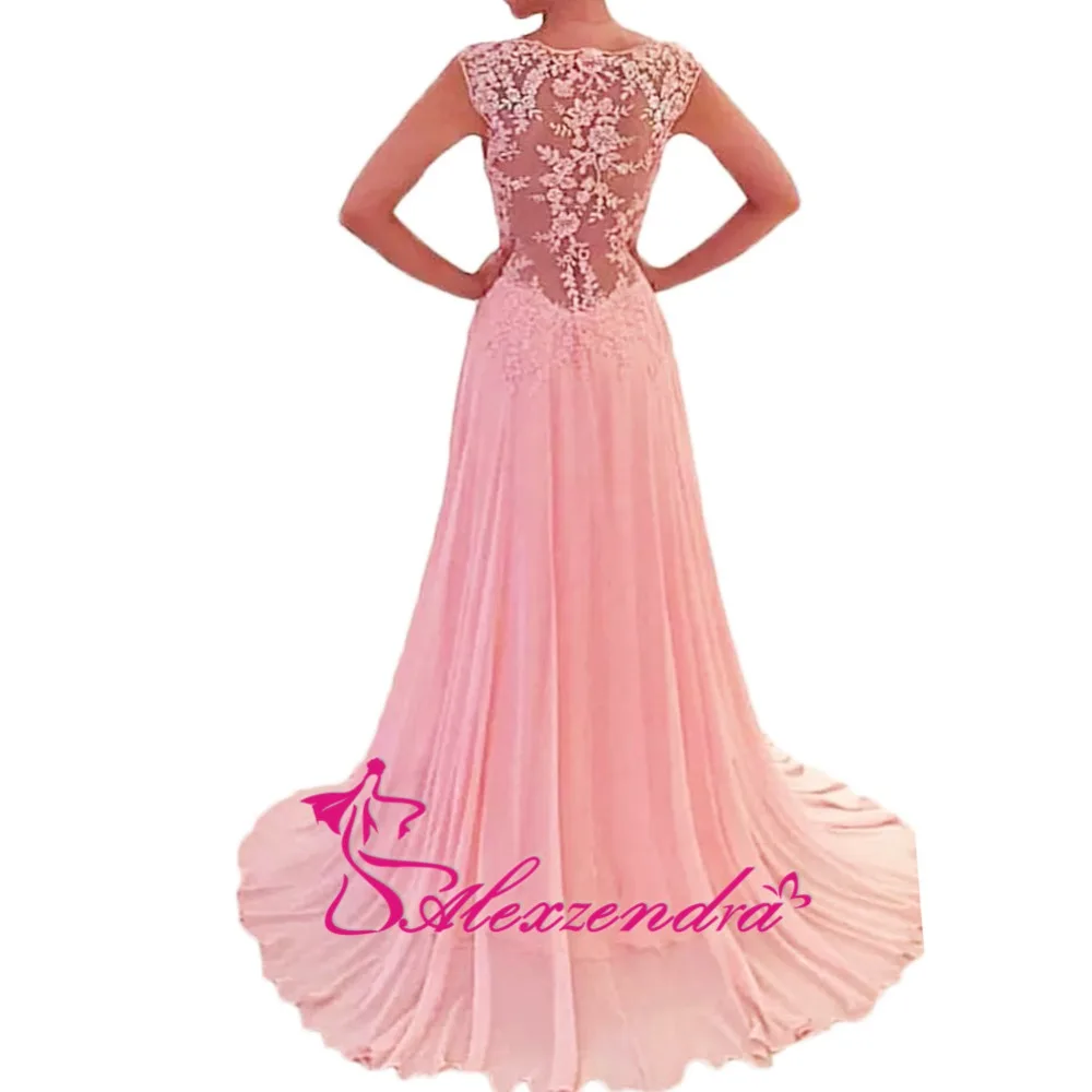 Alexzдра шифоновое длинное официальное вечернее платье с V образным вырезом