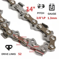 14 chainsaw chain blade wood cutting chainsaw parts 50 52 drive links 38 pitch chainsaw saw mill chain