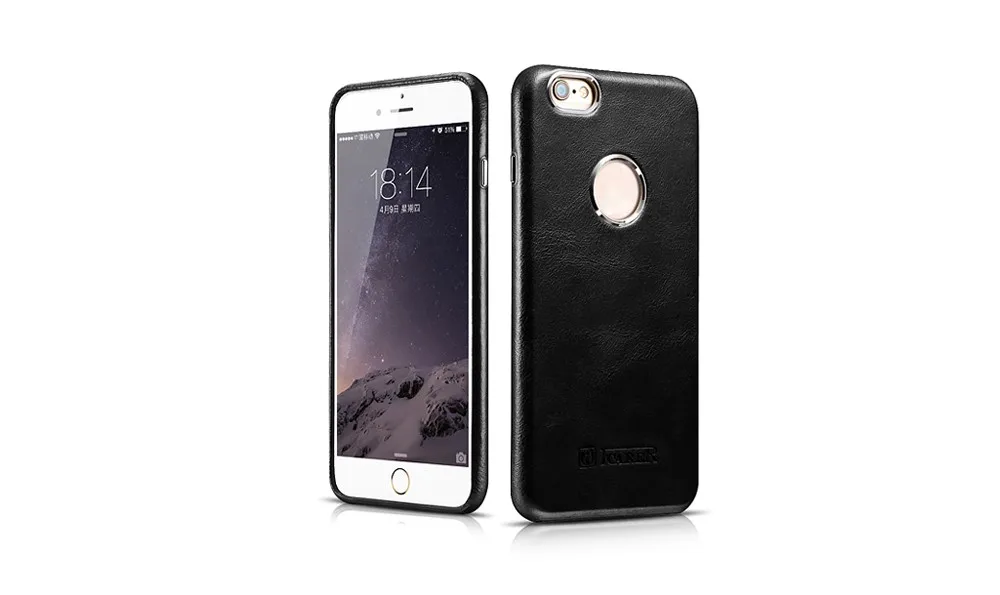 Для iPhone 6s чехол ICarer ретро из натуральной кожи Полное покрытие полые логотип задняя чехол для iPhone 6 Чехол 4,7''