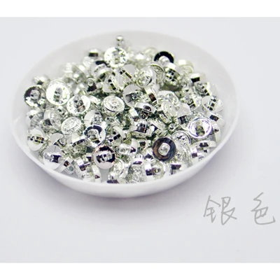 silver 7mm 20/60 шт 8 мм, 7 мм, 6 мм, 5 мм, 4 мм, цвета: золотистый, серебристый подвеска ввиде бронзового якорь Гриб Мини пальто Верхняя одежда на пуговицах BJD кукла Blyth одежда аксессуары «сделай сам» - Цвет: silver 7mm