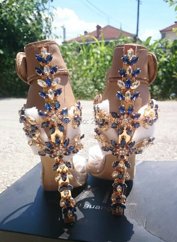 Летние роскошные сандалии Femme прозрачная обувь женские сандалии-гладиаторы со