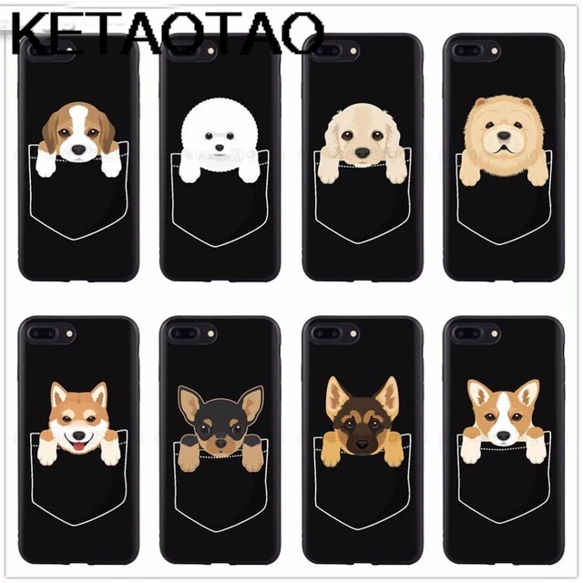 KETAOTAO Забавный мультфильм белые линии карман сумка собака Телефон чехол s для samsung