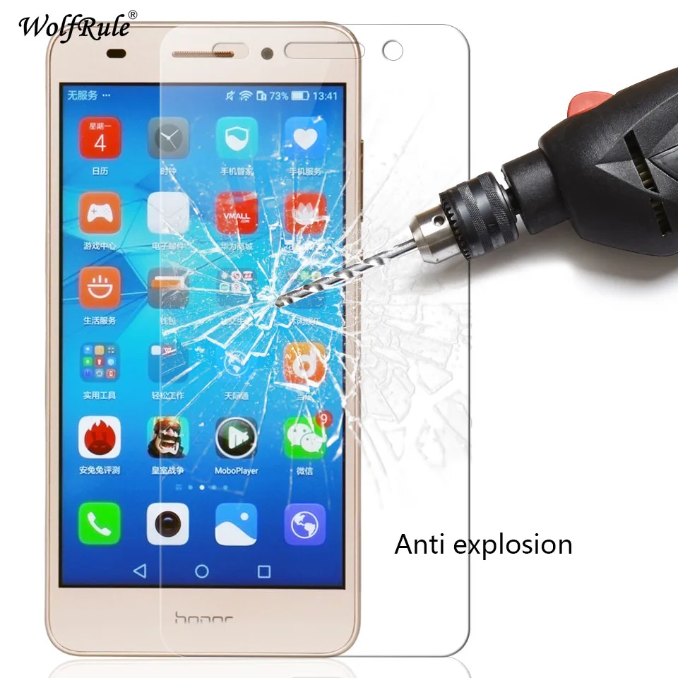 2 piezas Protector de pantalla Huawei Y6 II vidrio templado para Huawei Y6 II Protector de pantalla Huawei Honor 5A Y62 pel&iacute;cula de tel&eacute;fono 5,5"-0