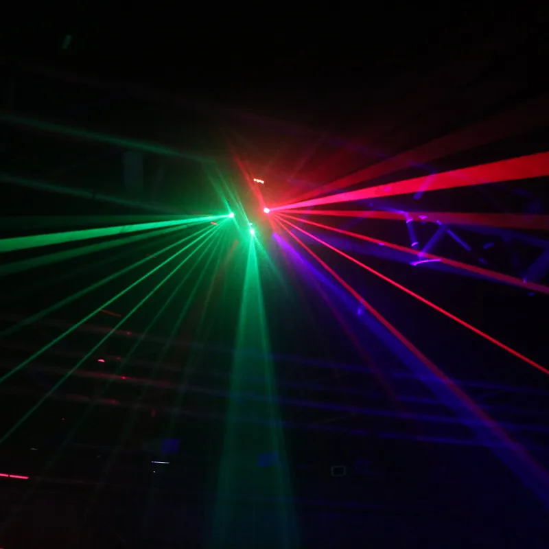 Sharelife 24 RGB лазерный гобо+ RGB светодиодный луч+ белый стробоскоп светодиодный светильник движения DMX бар вечерние дискотеки Шоу DJ вращающийся сценический светильник ing Q19