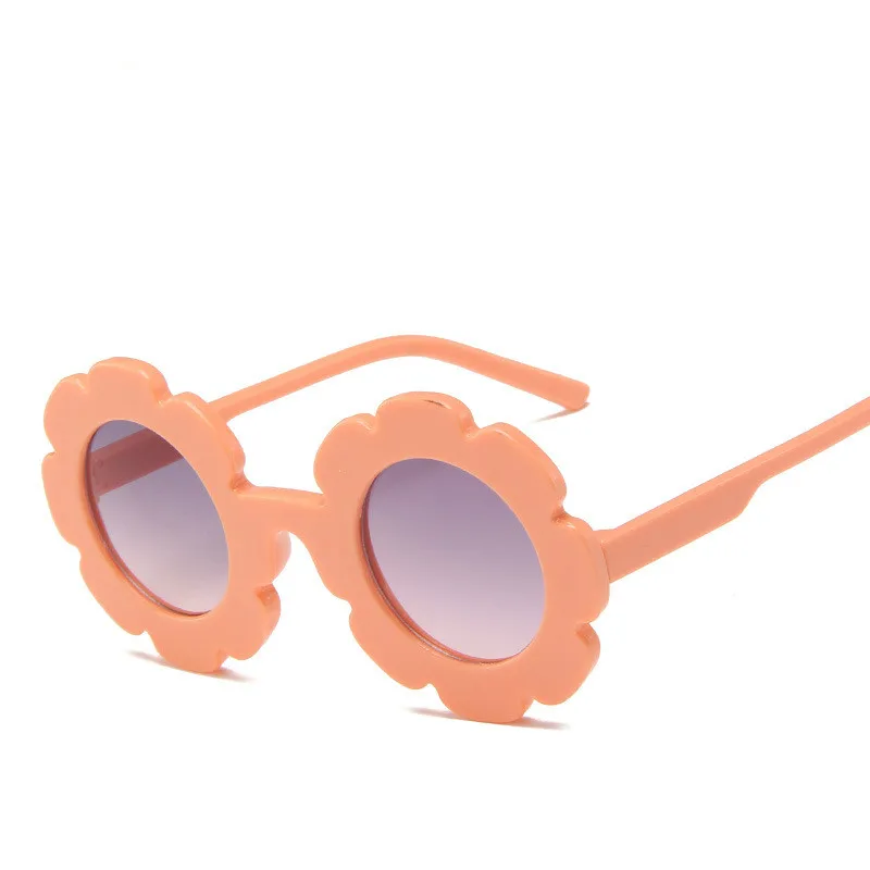 Винтажные детские солнцезащитные очки с круглым цветком Gafas спортивные UV400 для