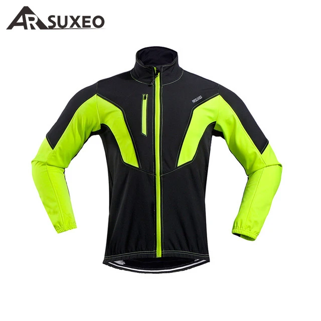 ARSUXEO велосипедная куртка зимняя теплая флисовая MTB ветрозащитная