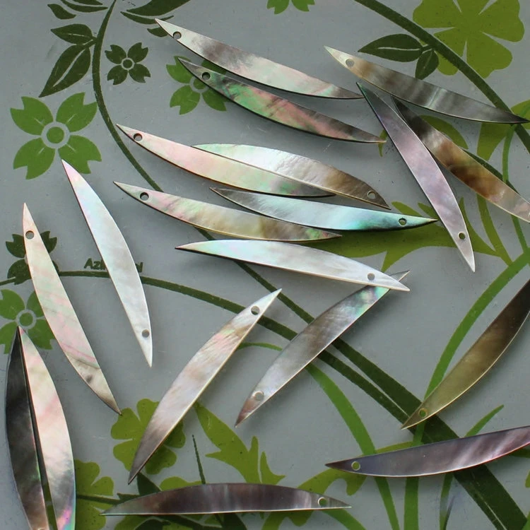100pcs/lot 5x38mm Natural Long Moon Mother Pearl Shell for DIY Jewelry MOP Beads | Украшения и аксессуары