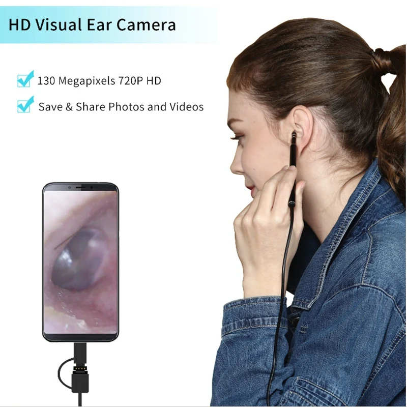 Многофункциональная 3 в 1 Ушная камера Otoscope HD визуальный эндоскоп USB Otoscopio для чистки ушей USB эндоскоп для Android PC