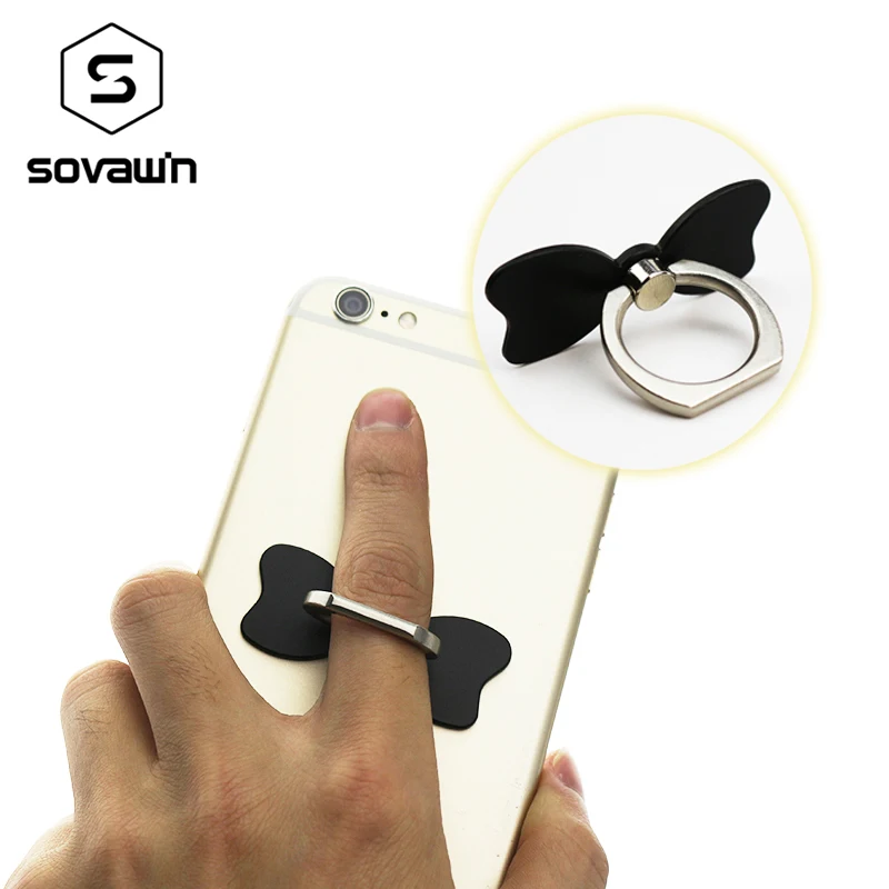 Прочное Приклеивание металла розетка палец кольцо назад держатель крюк 360