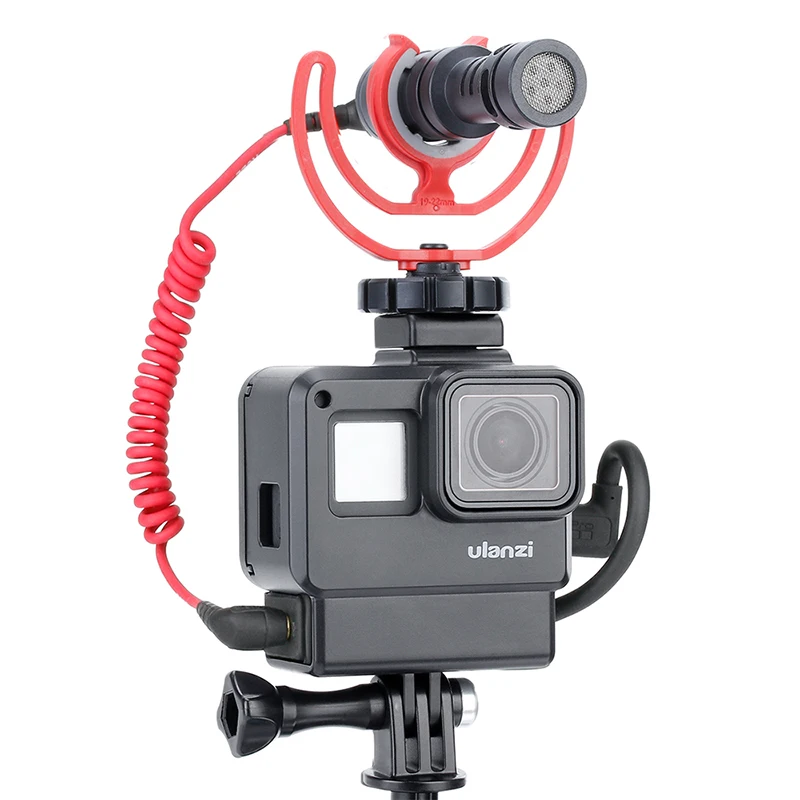 ULANZI V2 GoPro Vlogging Case Рамка Корпус оболочка клетка с холодным башмаком крепление для
