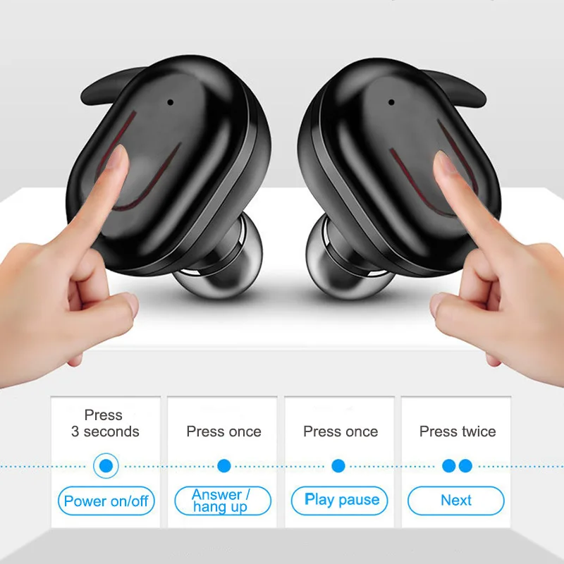 AIDISITE TWS 5 0 Bluetooth беспроводная гарнитура для наушников 3D стерео с микрофоном