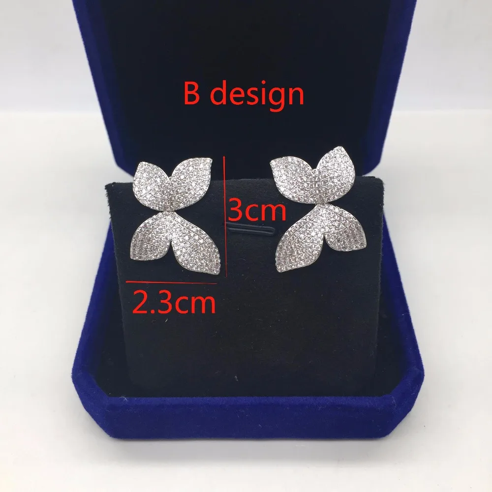 Женские циркониевые серьги в форме розы с фианитом|earrings for women|earrings women designerelegant