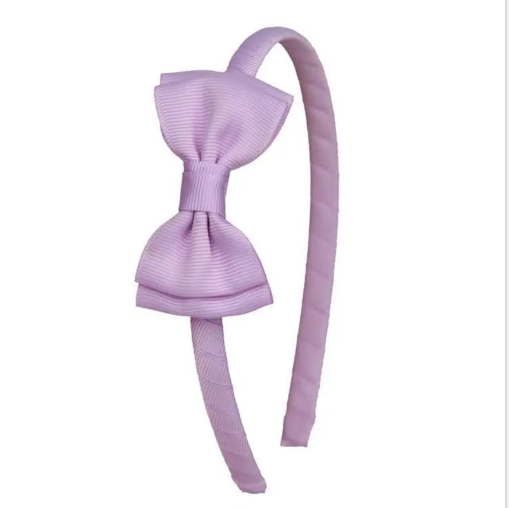 

100pcs/lot Ribbon Bow Grosgrain Covered Headbands Alice Bands for Junior Girls